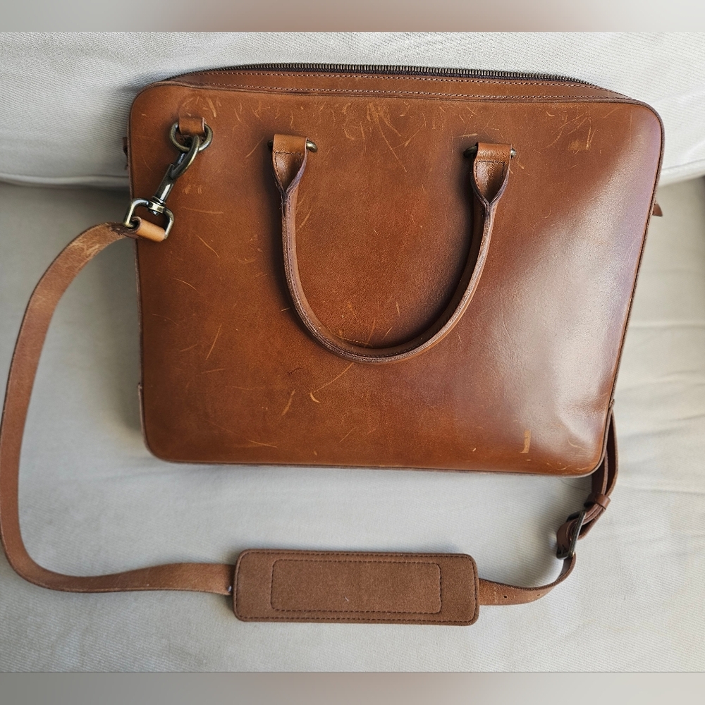 Satchel and Page Attache Brown Leather Bag
